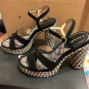 Coach talina suede sandals
